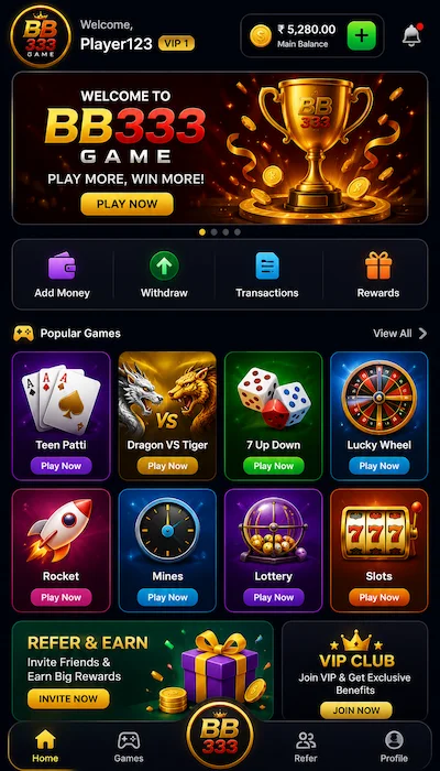 BB333 Game dishboard image