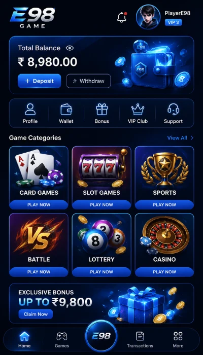 E98 game dashboard image