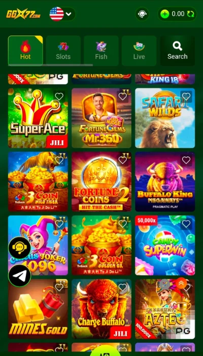 ggx77 game dashboard image
