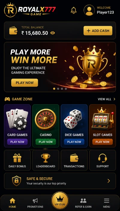 royalx777 game dashboard image