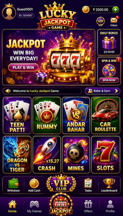 lucky jackpot game dishboard image