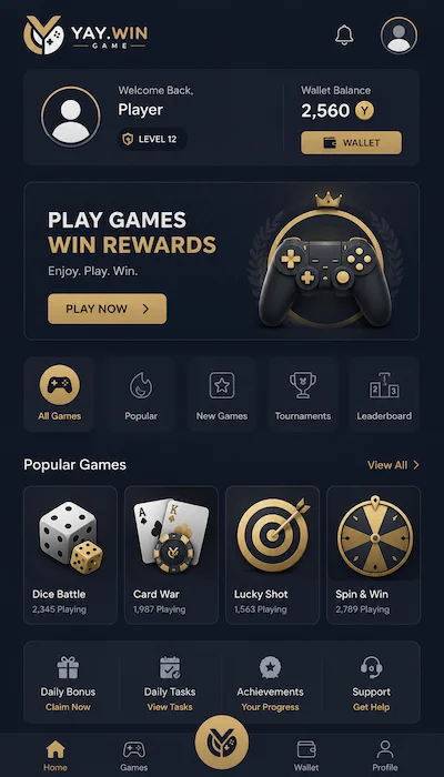 yay.win game dashboard image